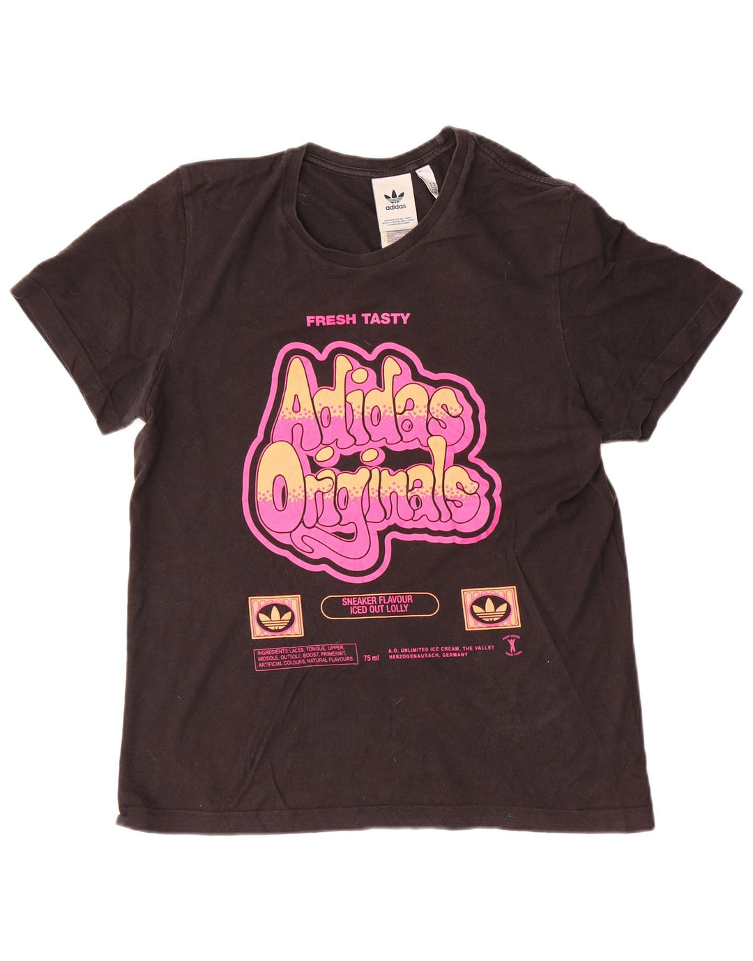 Adidas - Camiseta gráfica para hombre, talla mediana, algodón negro
