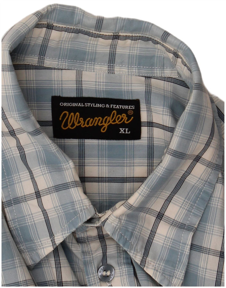 Camisa Wrangler Hombre XL Cuadros Azules