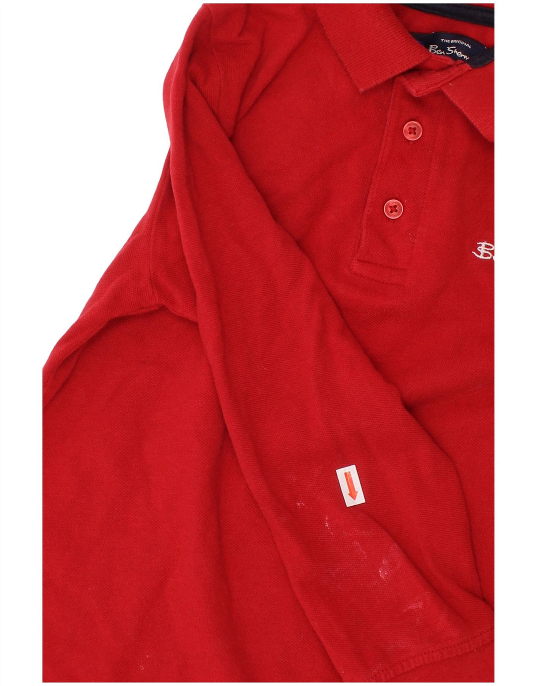 BEN SHERMAN Polo gráfico de manga larga para niños 6-7 años Algodón rojo