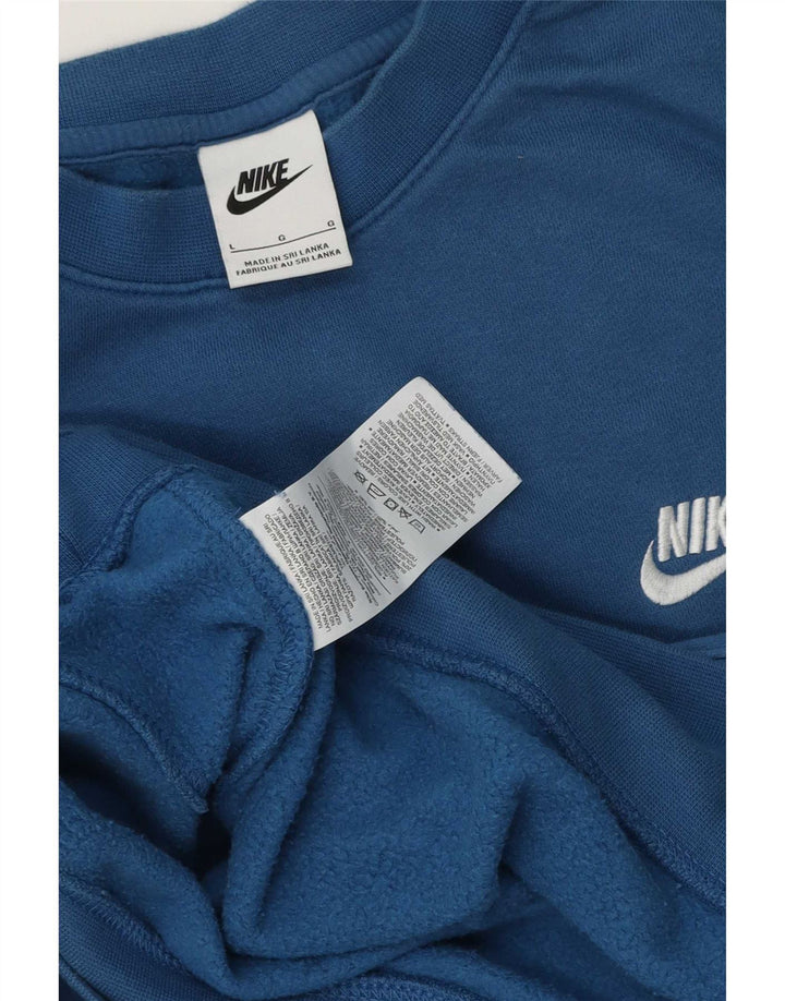 Nike Hombre Sudadera Jumper Grande Azul Algodón