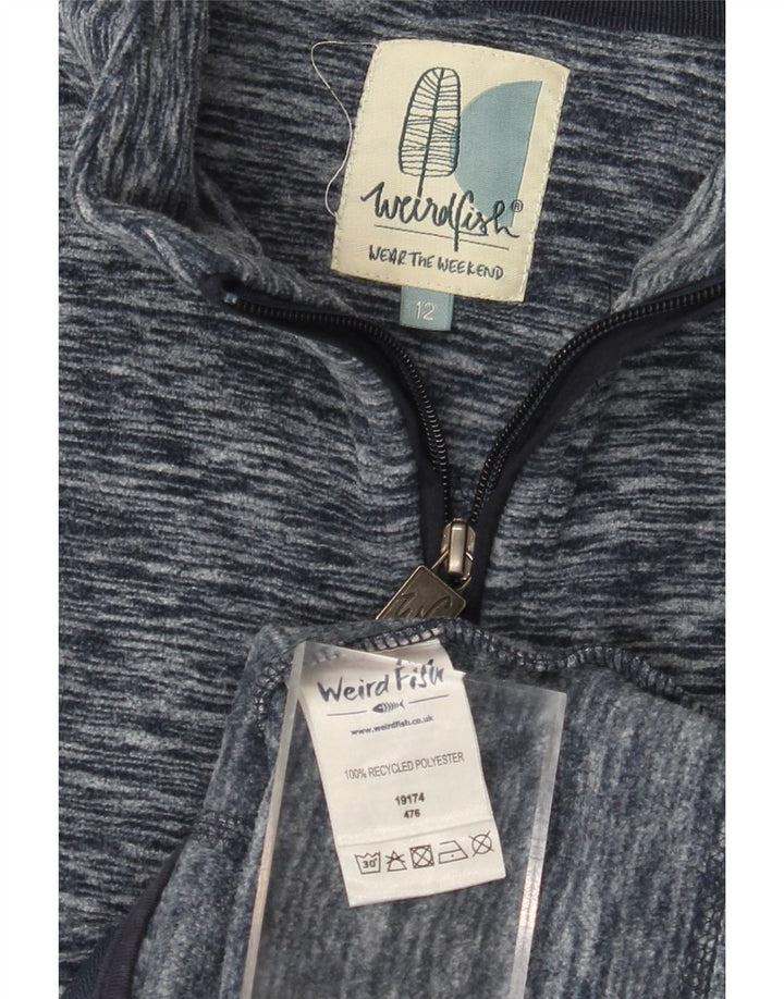 WEIRD FISH Chaqueta polar para mujer UK 40 Mediana Azul marino Poliéster moteado