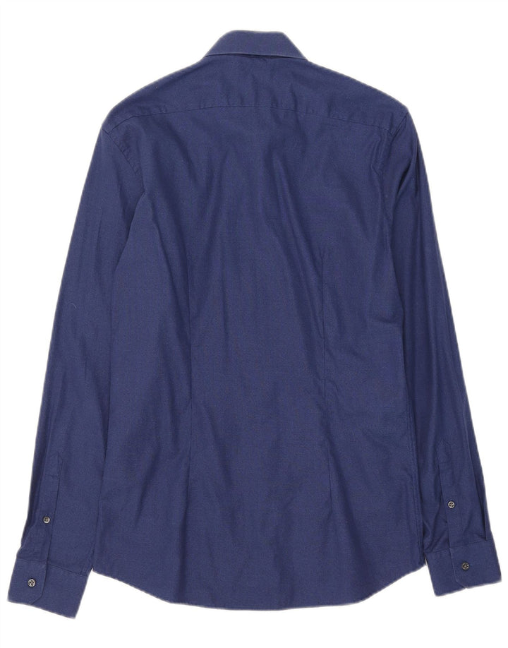 Camisa Reiss Slim Fit De Algodón Azul Marino Pequeño Para Hombre