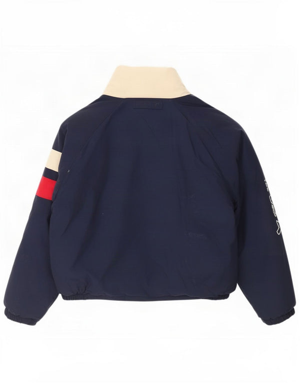 Nautica Chaqueta acolchada con gráfico para hombre UK 42 XL Azul marino Colorblock Nylon