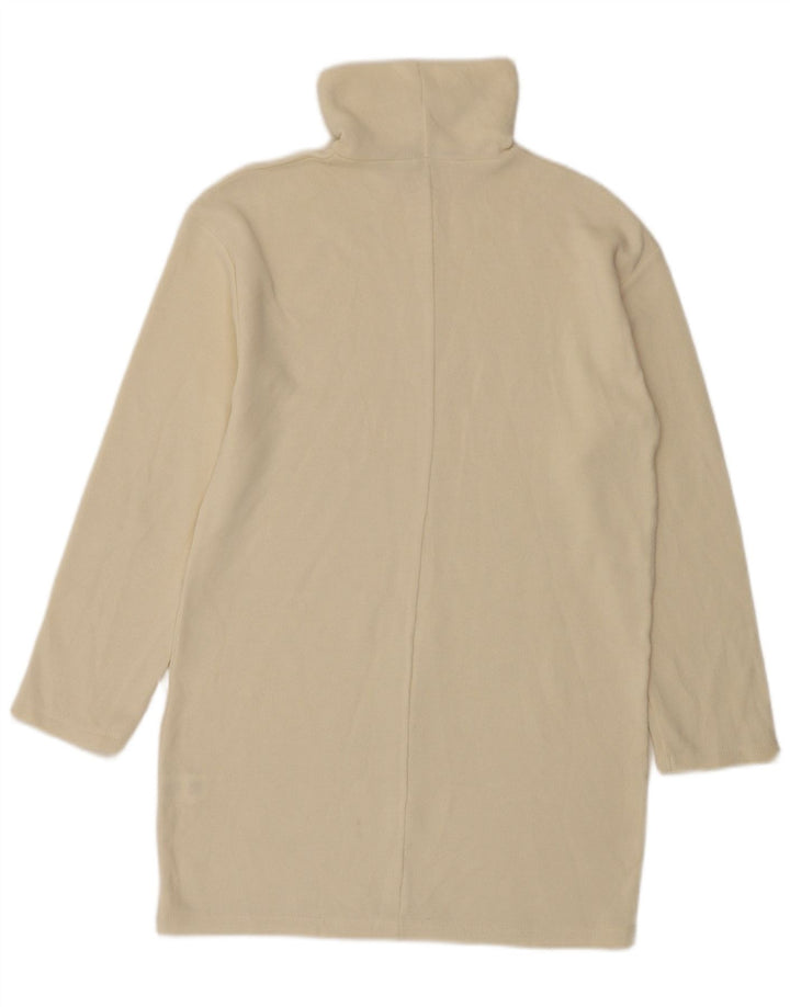 Zara Mujer Vestido Jersey UK 10 Pequeño Poliéster Beige