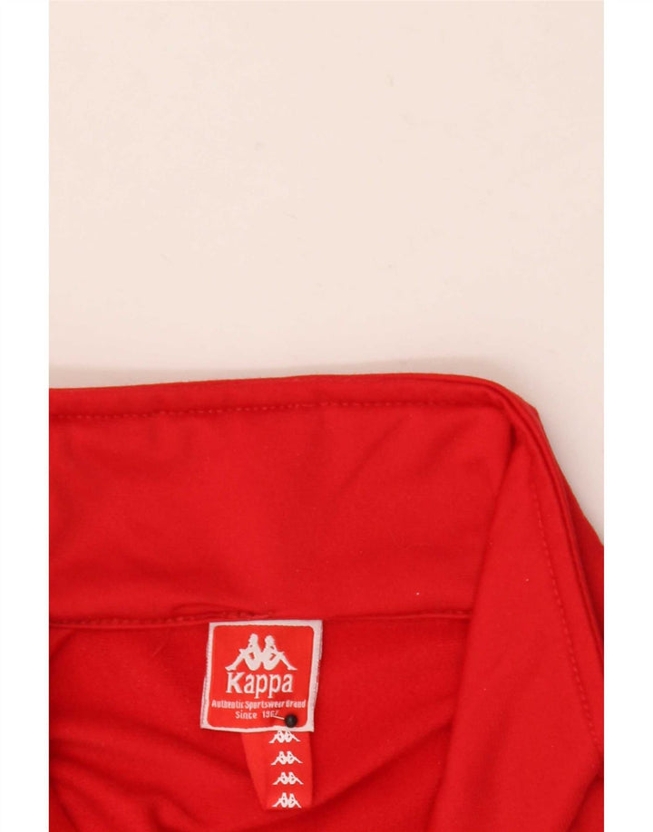 Kappa Mens Graphic Chándal Top Chaqueta Grande Rojo Colorblock Poliéster