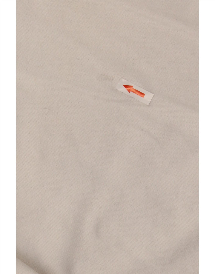 Zara Mujer Sudadera De Gran Tamaño Jersey UK 10 Small White Cotton