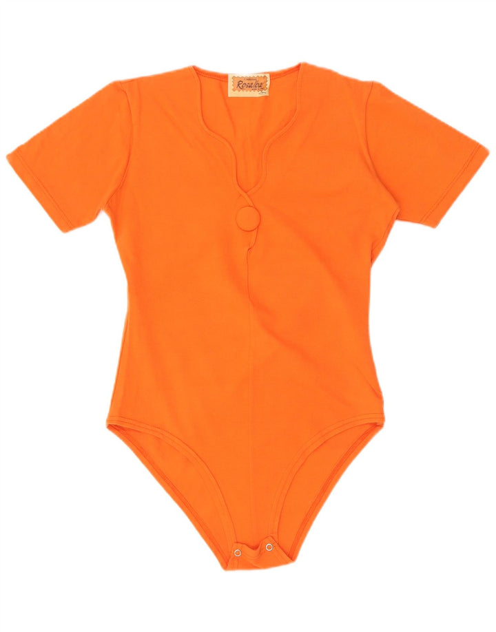 Vintage mujer body Reino Unido 8 pequeño naranja