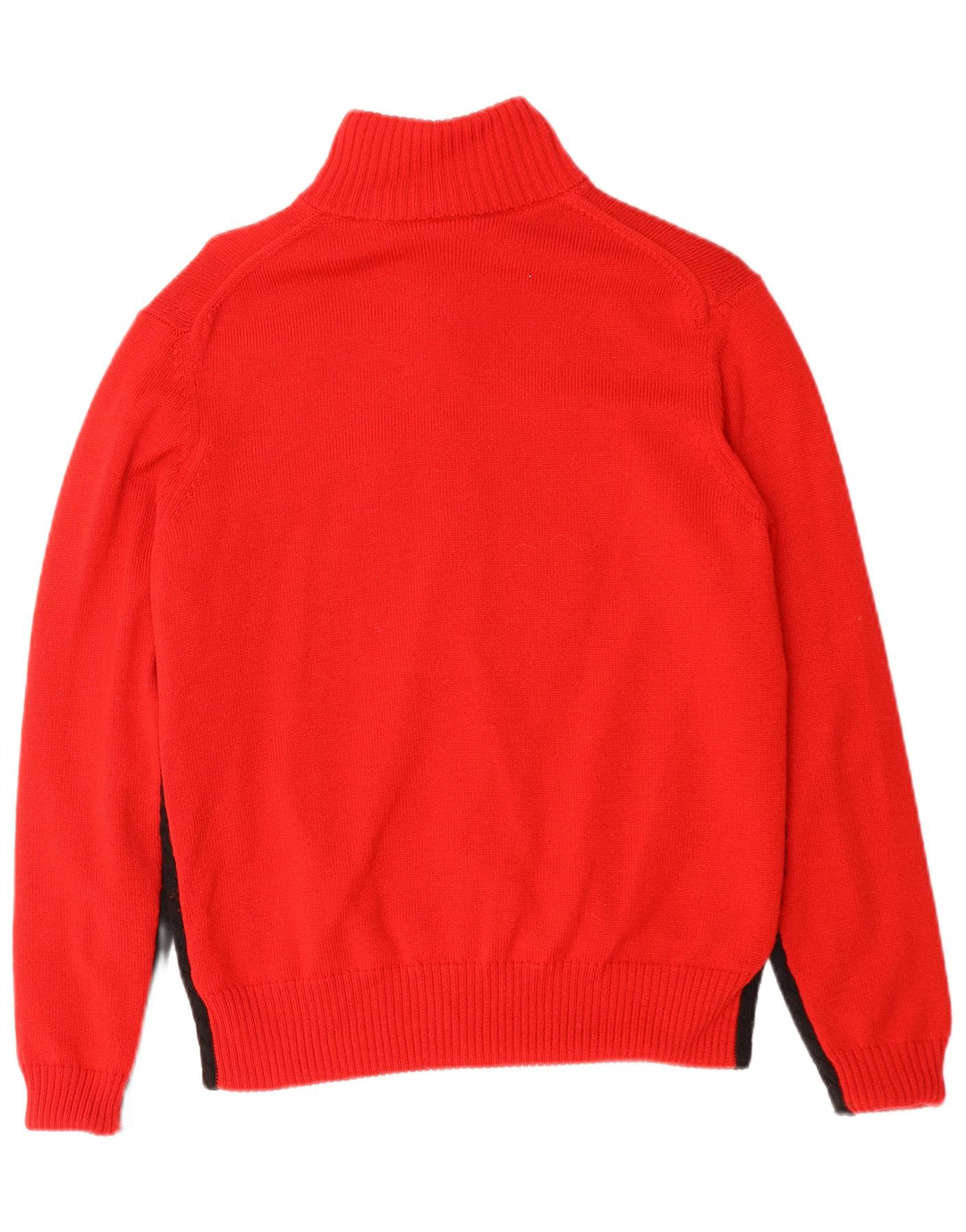 ESCADA Suéter tipo cárdigan para mujer UK 40 Lana merino con bloques de color rojo mediano