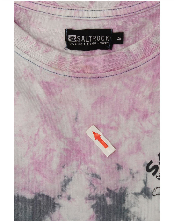 Saltrock Camiseta gráfica para hombre Top mediano de algodón teñido anudado multicolor