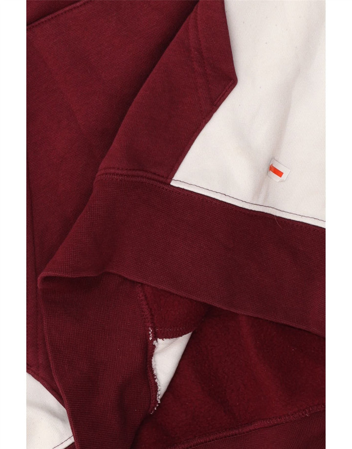 NIKE Sudadera con capucha gráfica para hombre, jersey pequeño de algodón color block granate