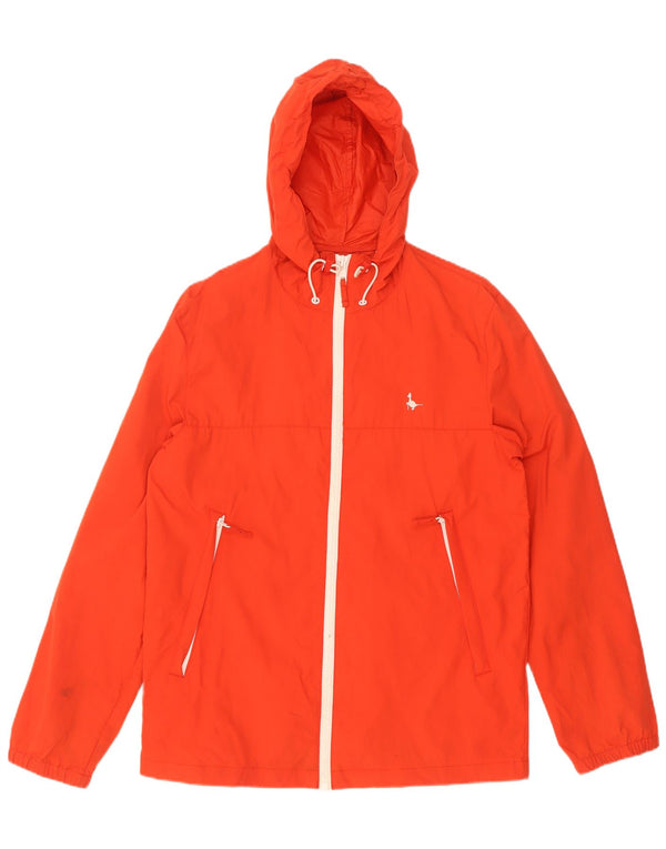 Jack Wills Chaqueta cortavientos con capucha para hombre UK 36 Small Naranja Nylon