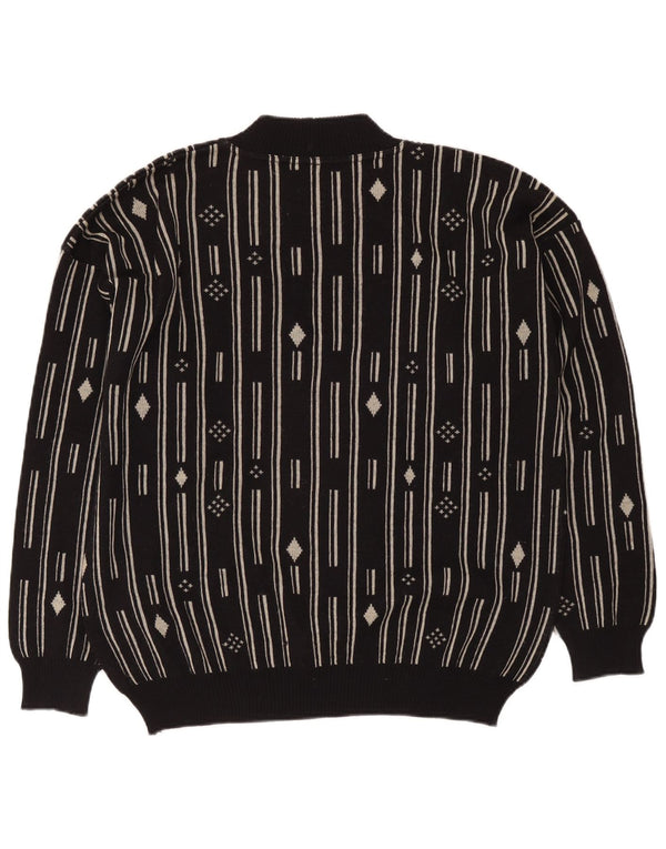 De Pietri Jersey De Cuello Redondo Para Hombre IT 48 Medium Black Geométrico