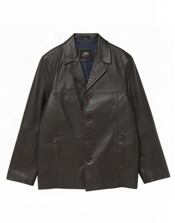 Gipsy Chaqueta de cuero para hombre Reino Unido 40 Grande Negro