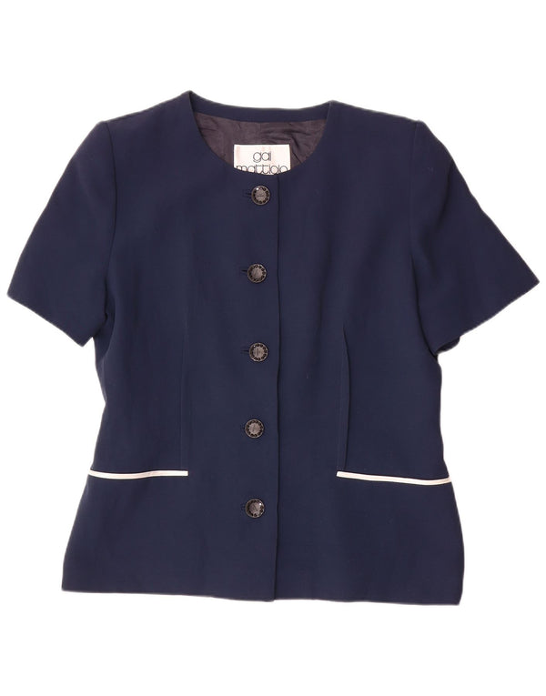 Gai Mattiolo Conjunto de falda de 2 piezas con 5 botones para mujer UK 18 XL W36 Azul marino