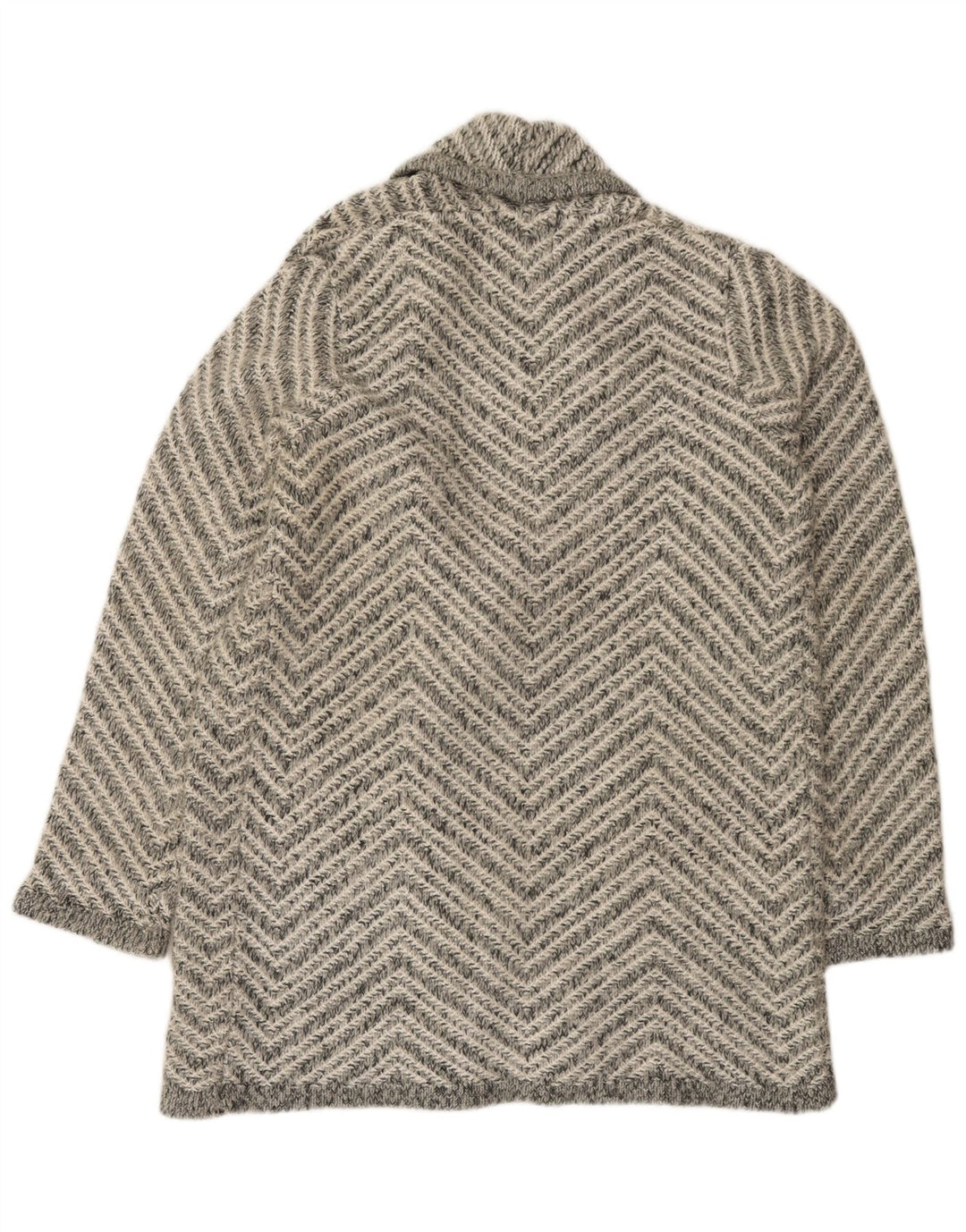 Marks & Spencer Suéter tipo cárdigan largo para mujer Reino Unido 44 Gris medio Chevron