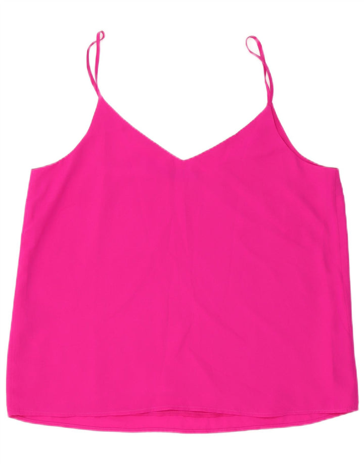 Top corto de tirantes Oasis para mujer UK 40 XL Poliéster rosa