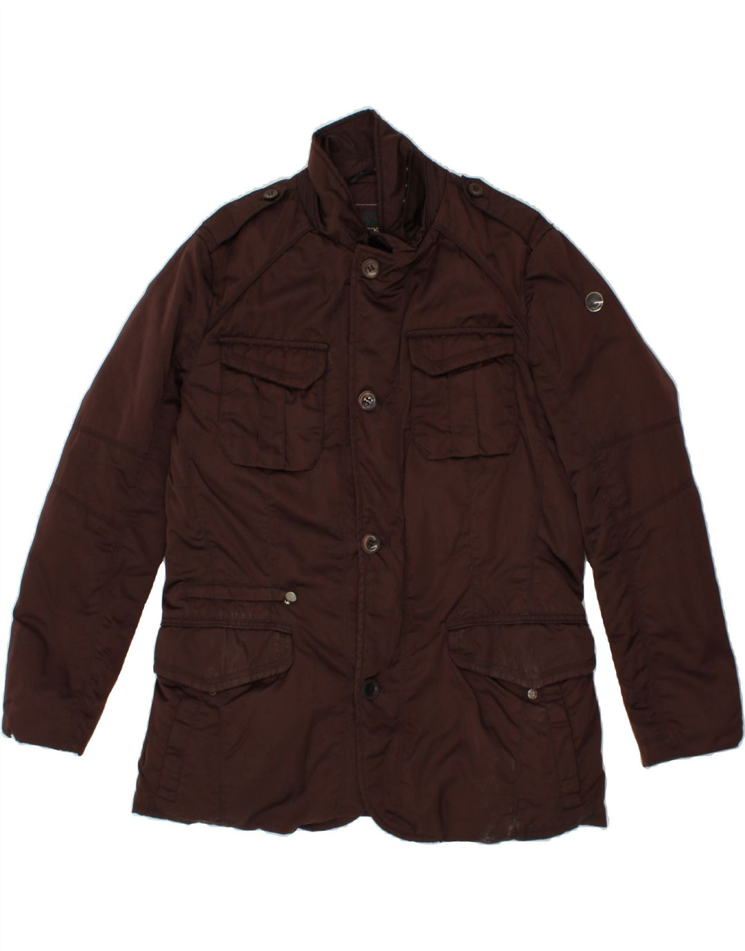 GEO SPIRIT Chaqueta militar acolchada para hombre IT 56 3XL Poliéster granate
