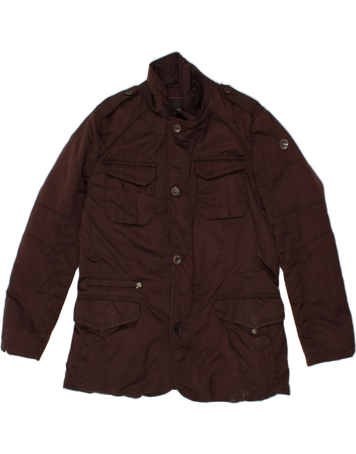 GEO SPIRIT Chaqueta militar acolchada para hombre IT 56 3XL Poliéster granate