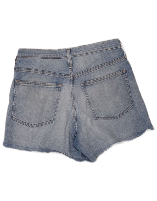 Pantalones cortos vaqueros desgastados de cintura alta para mujer J. Crew W30 Algodón azul medio