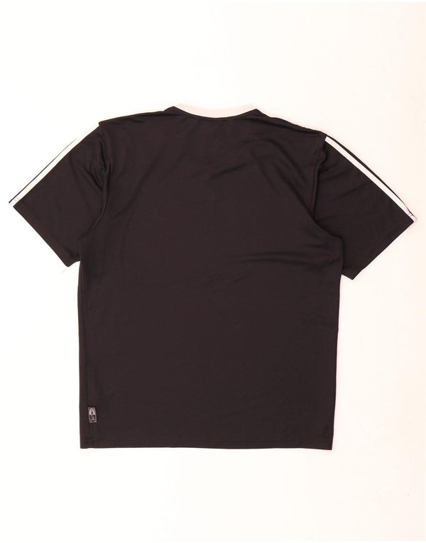 Adidas Mens Climalite Camiseta Top Pequeño Negro Poliéster