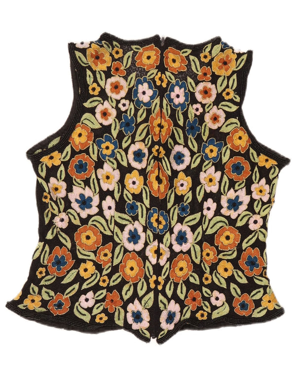 Murek Blusa sin mangas para mujer UK 40 Mediana Multicolor Floral