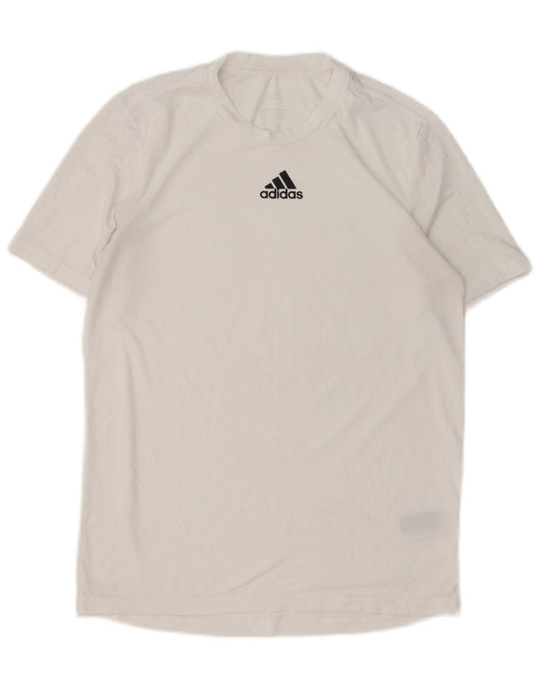 Adidas Hombre Aeroready Camiseta Top Pequeño Blanco Poliéster