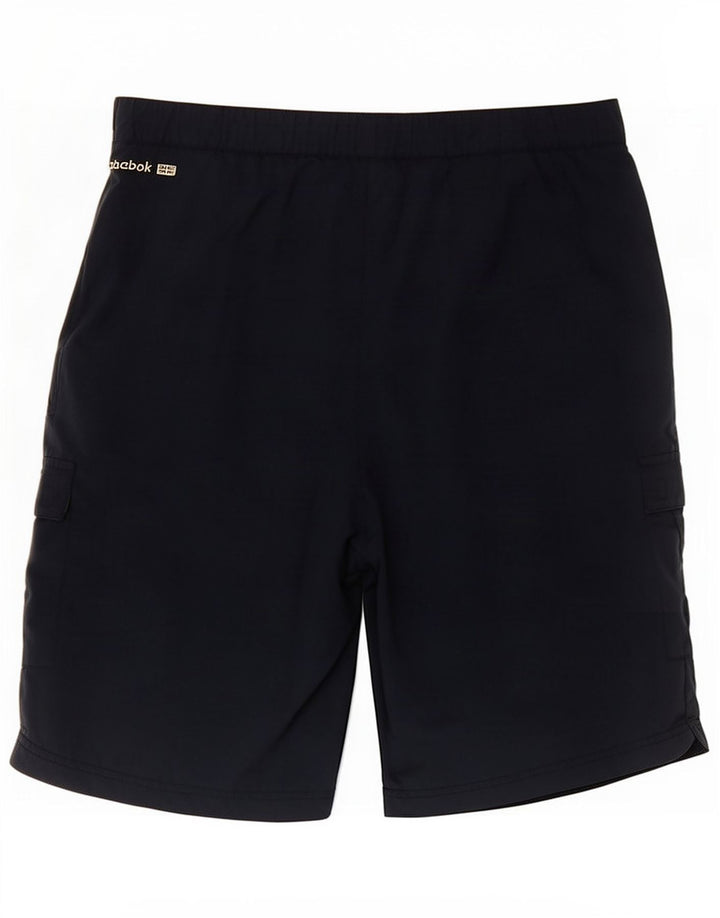 Reebok - Pantalones cortos cargo para hombre, talla grande, W34, azul marino