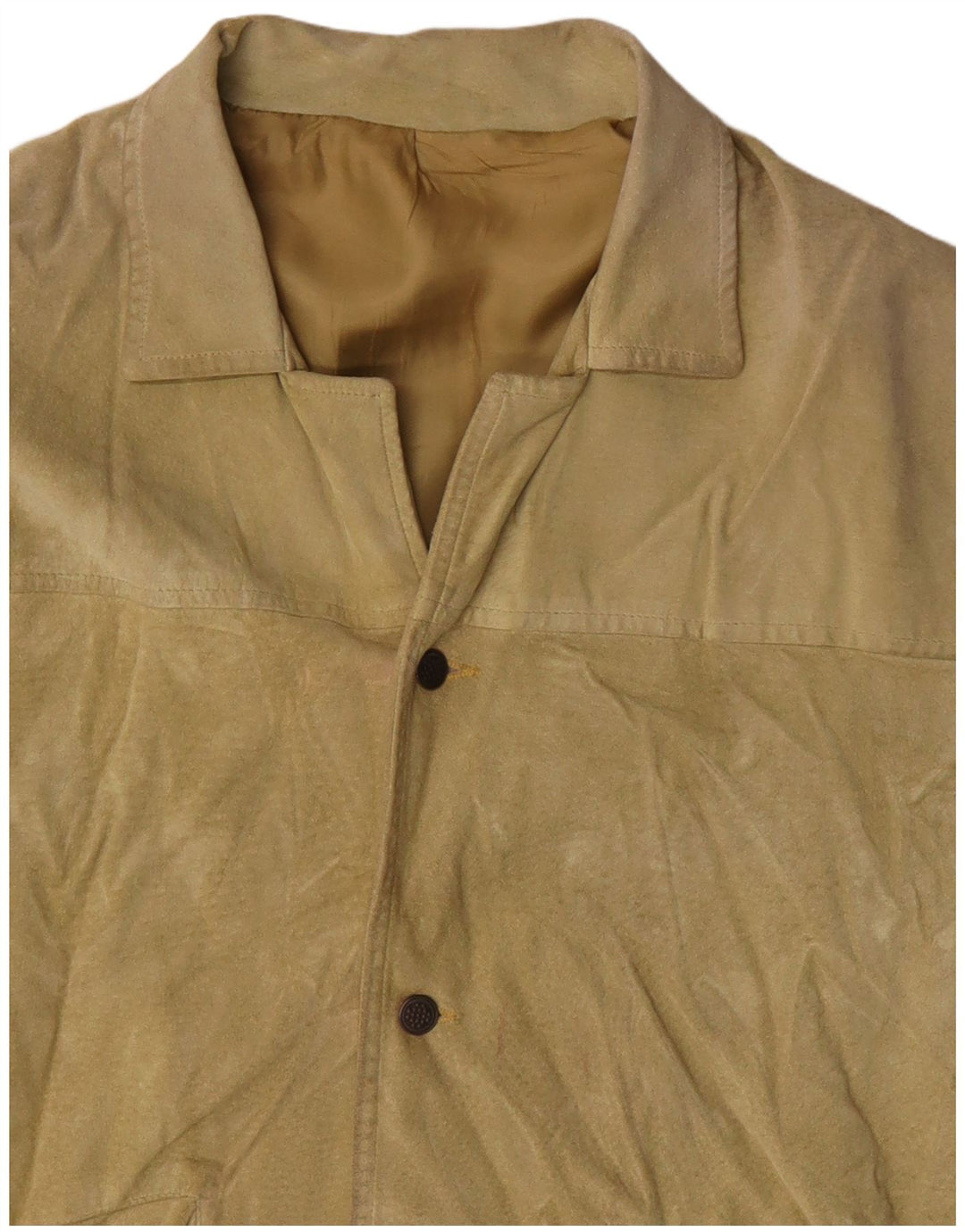 Colombus Chaqueta de ante para hombre UK 38 Medium Yellow