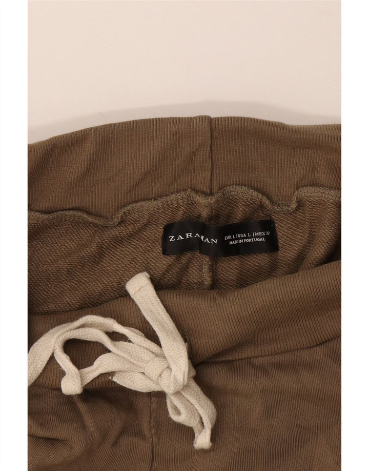 Zara Hombre Pantalón Chándal Joggers Large Marrón
