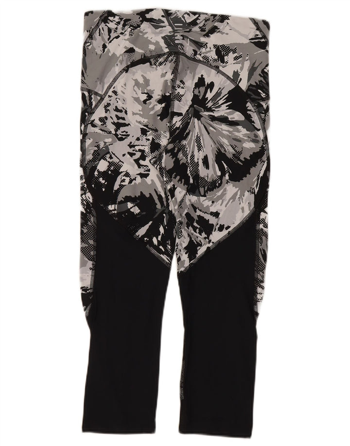 Under Armour Leggings cortos con estampado abstracto para mujer, talla 44, color gris medio
