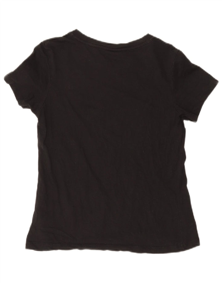 CALVIN KLEIN Camiseta gráfica para mujer Top UK 12 Medium Black Cotton