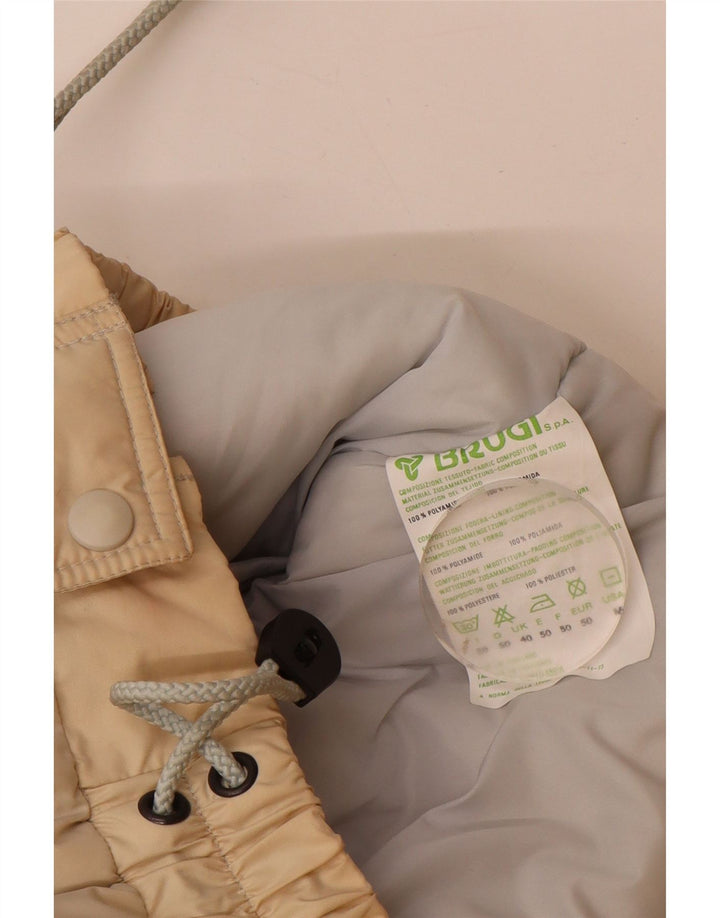 Brugi Chaqueta acolchada para hombre UK 40 Large Beige Colorblock Poliamida