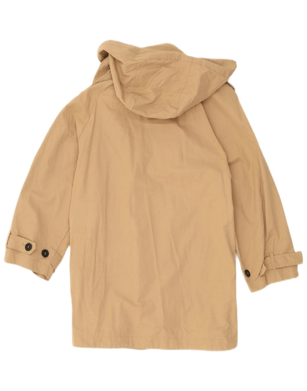 Zara Mujer Gabardina Con Capucha UK 10 Small Beige Algodón