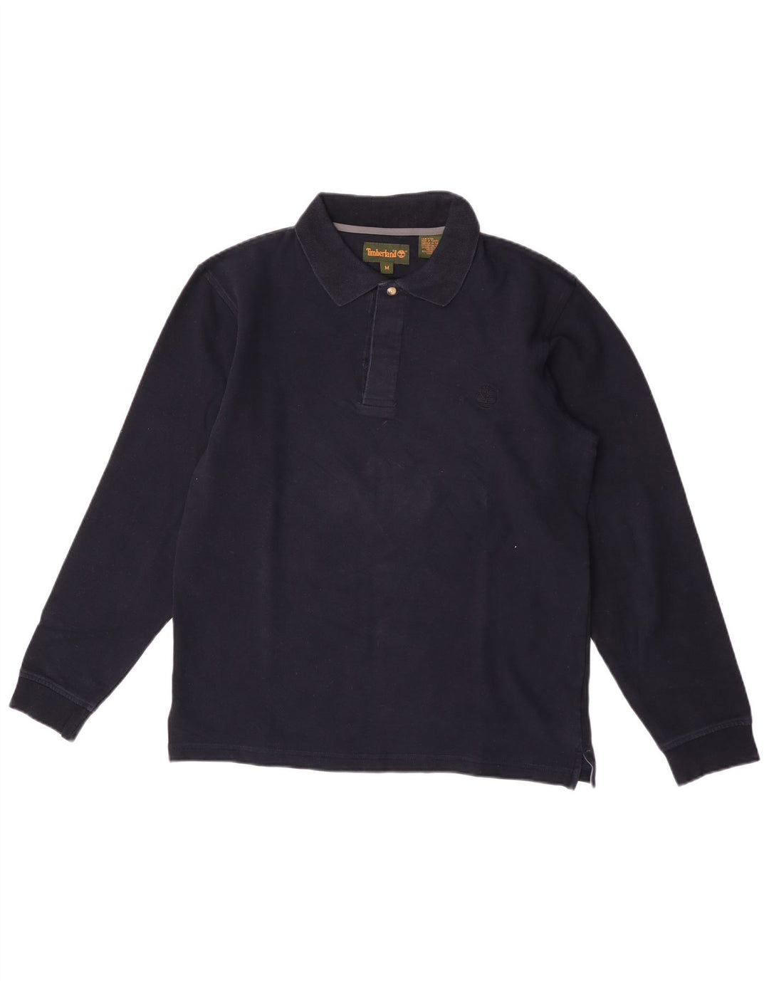 Timberland Polo De Manga Larga Para Hombre Algodón Azul Marino Medio