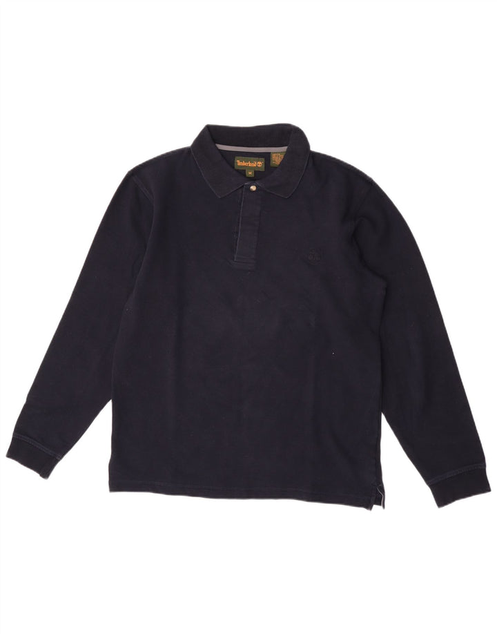 Timberland Polo De Manga Larga Para Hombre Algodón Azul Marino Medio