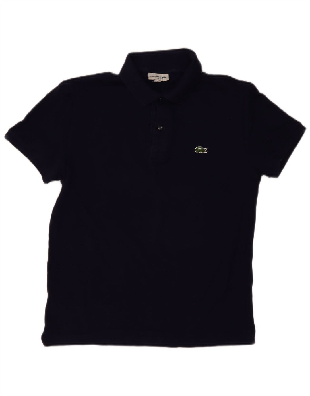 Lacoste Polo Slim Fit para hombre talla 4 mediano algodón azul marino