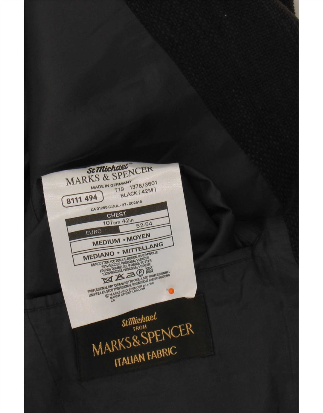 Marks & Spencer Chaqueta St. Michael Blazer para hombre Reino Unido 42 Grande Negro moteado