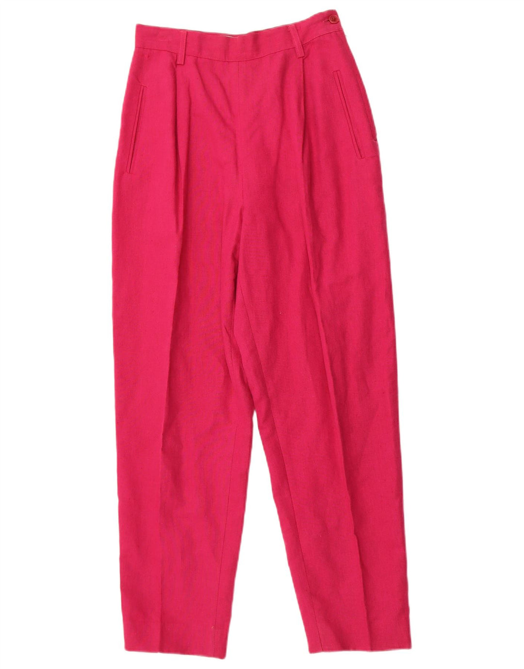POP 84 Traje de 2 piezas con 3 botones para mujer pequeño W24 L26 lino rosa