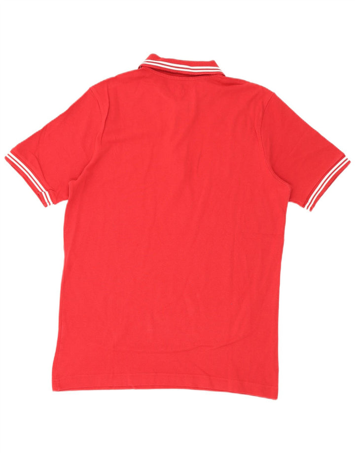 KAPPA Polo para hombre grande de algodón rojo