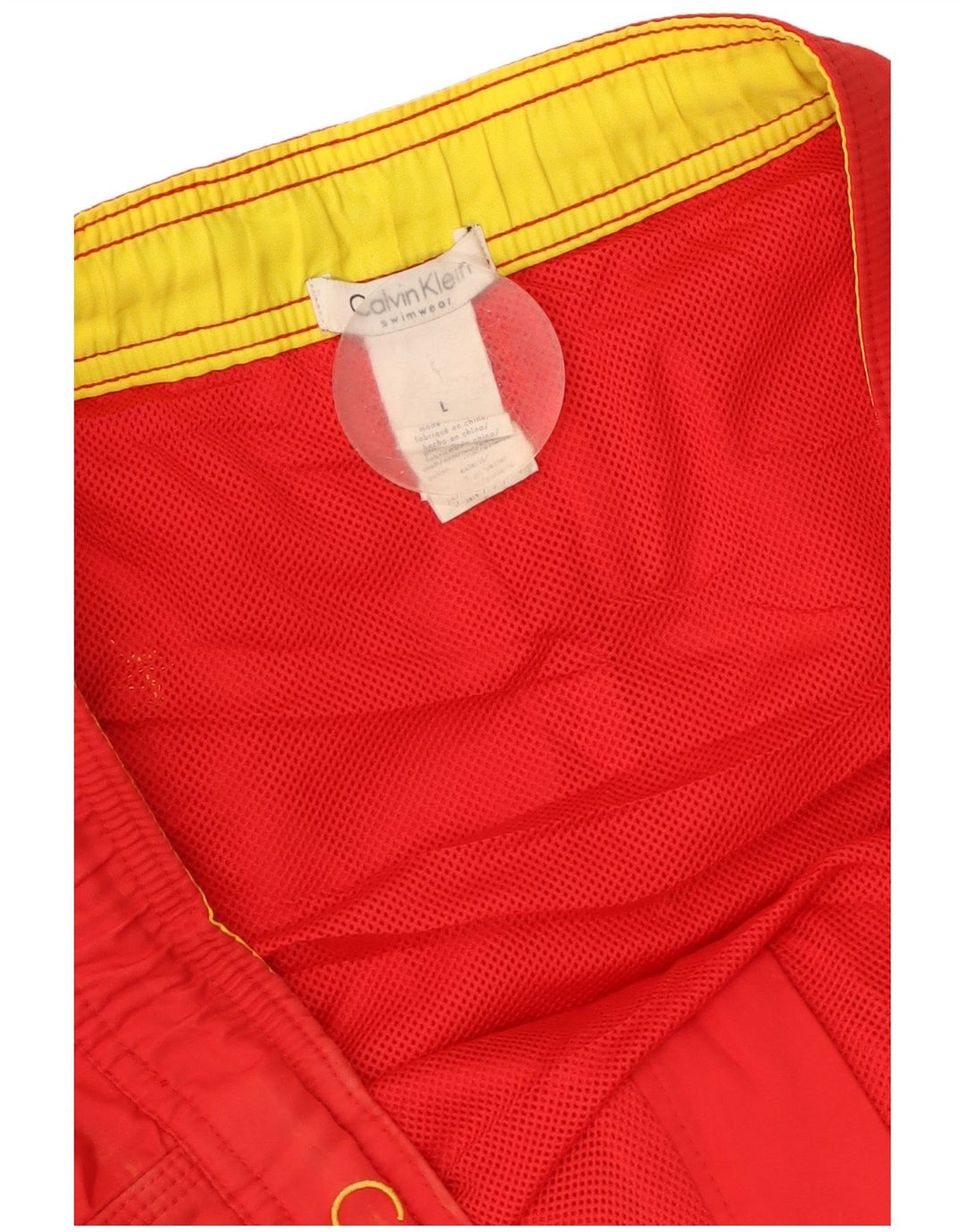 Calvin Klein Bañador con estampado gráfico para hombre Poliéster con bloques de color rojo grande