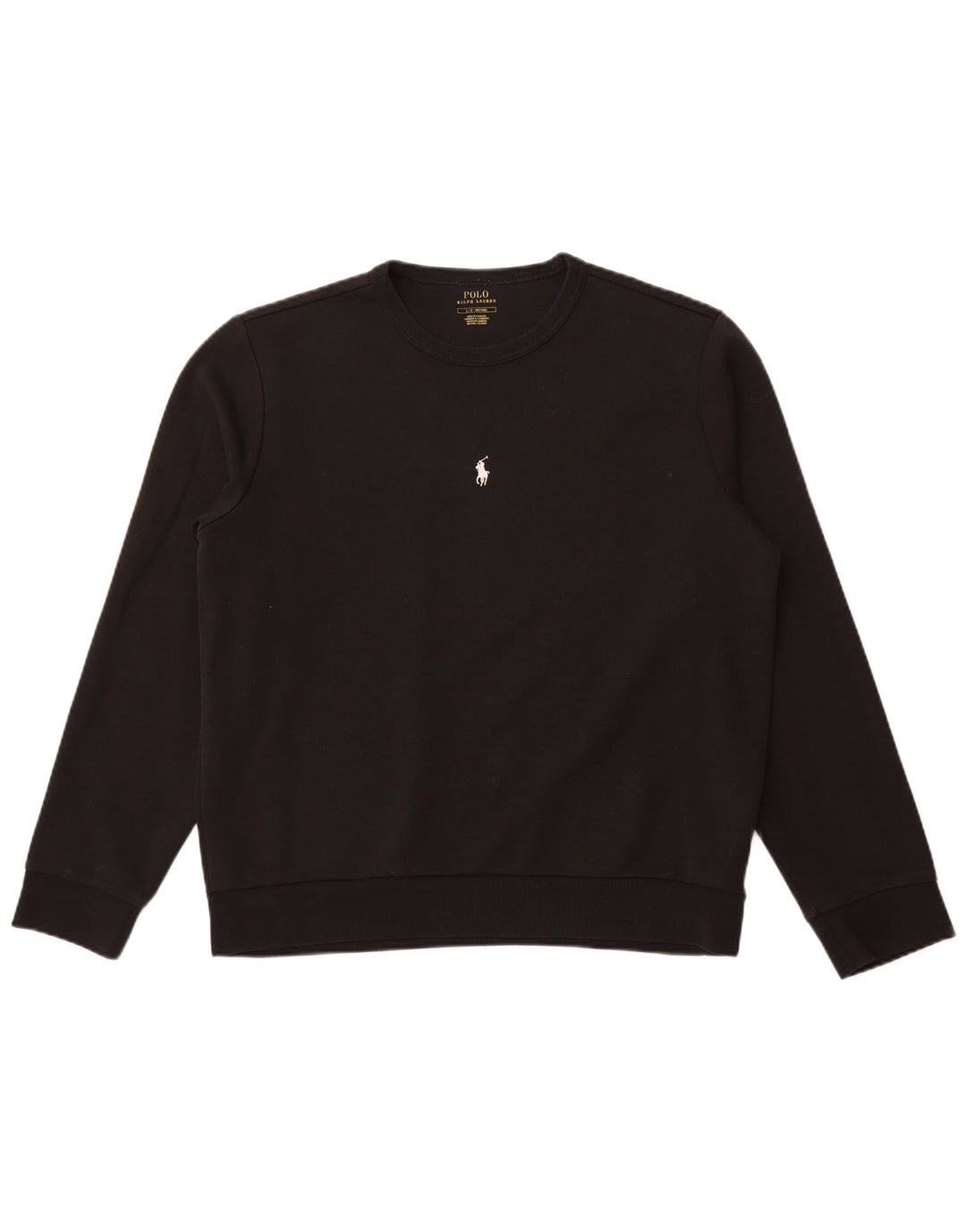 POLO RALPH LAUREN Sudadera Jumper para hombre Grande Poliéster negro