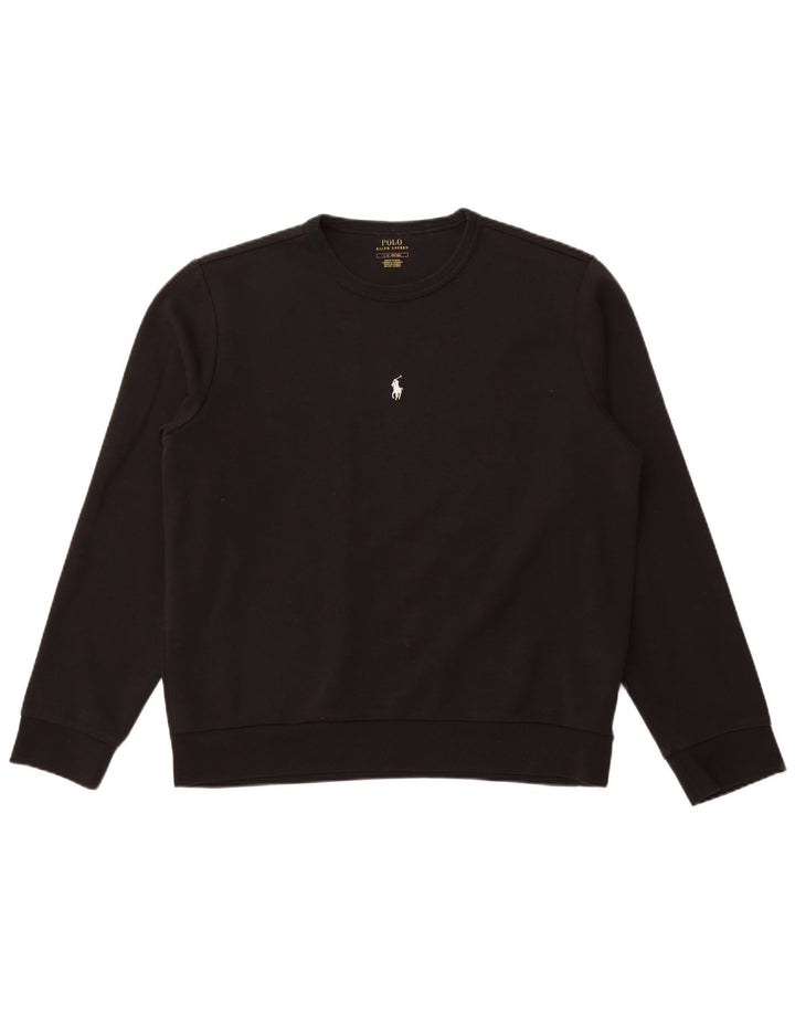 POLO RALPH LAUREN Sudadera Jumper para hombre Grande Poliéster negro
