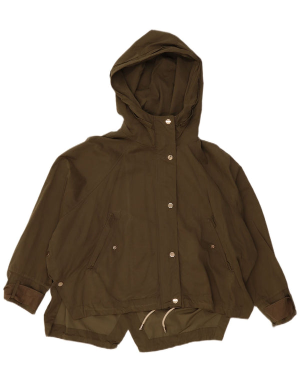 Zara Mujer Cazadora Bomber Extragrande Con Capucha UK 40 Medium Khaki