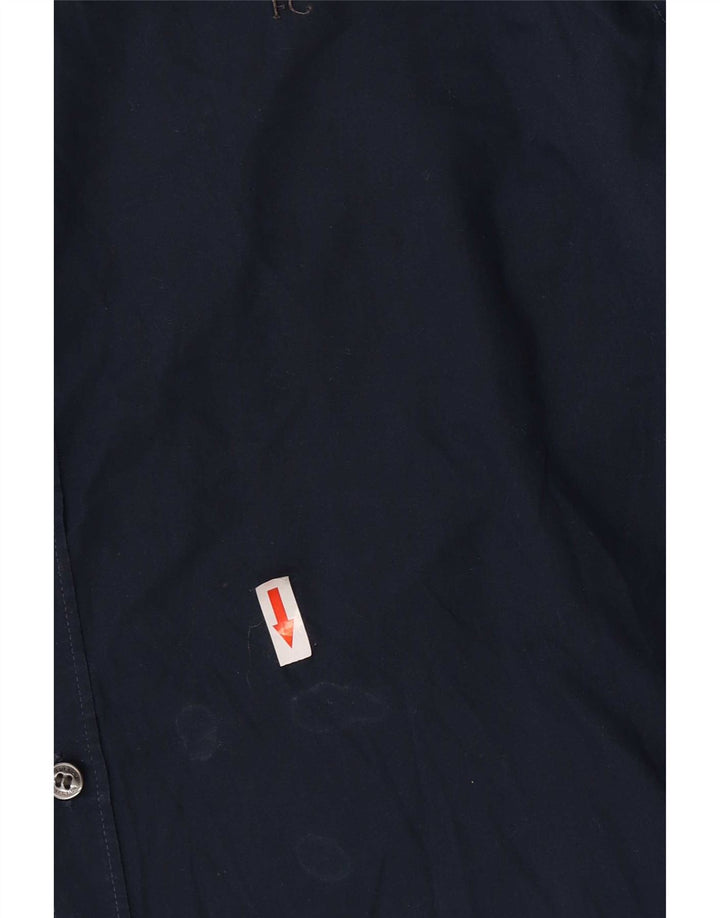 Camisa para hombre French Connection grande de algodón azul marino