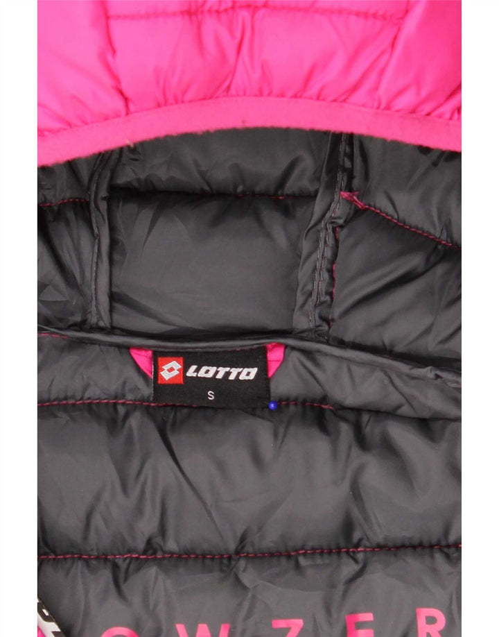 Lotto Chaqueta Acolchada Con Capucha Para Mujer UK 10 Small Rosa Poliéster