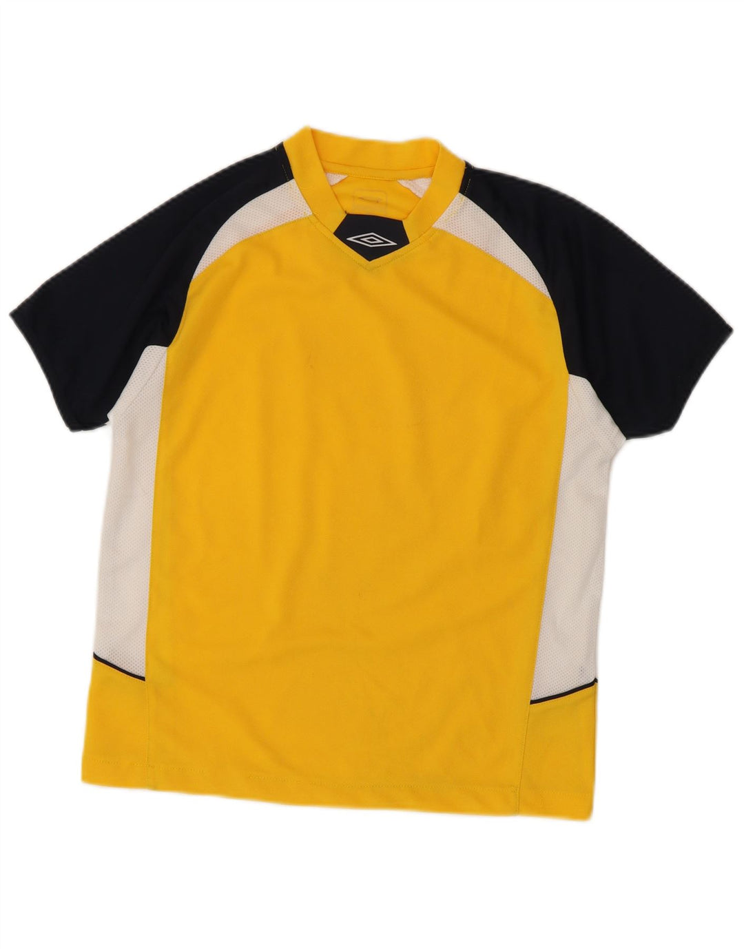 Umbro Hombre Camiseta Gráfica Top Small Amarillo Colorblock Poliéster