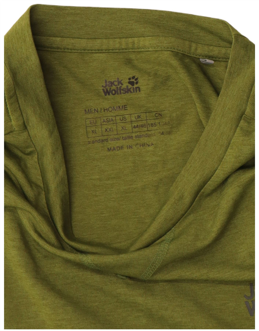 Jack Wolfskin Camiseta Hombre Manga Larga UK 44/46 XL Caqui Poliéster