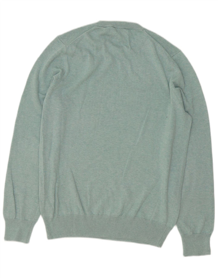 Marks & Spencer Jersey de cuello redondo para hombre de algodón azul medio