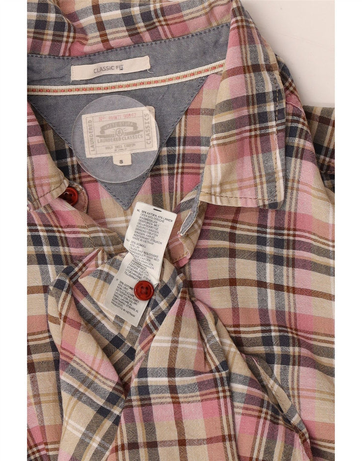 Camisa de corte clásico de manga corta para hombre de White Stuff, cuadros pequeños multicolores