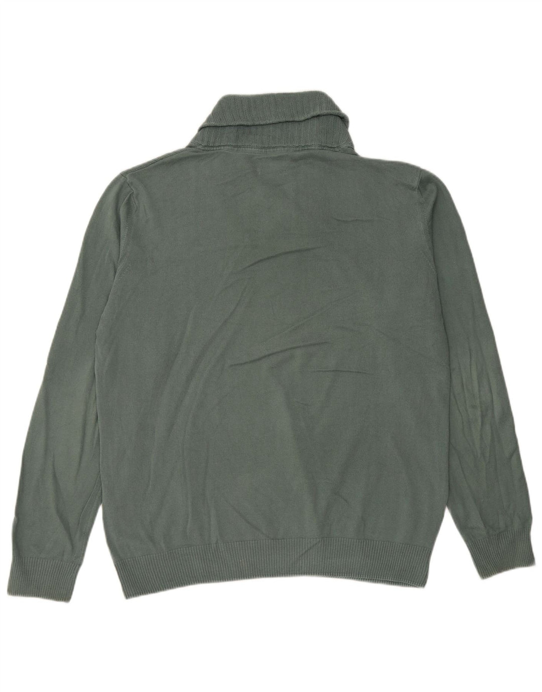 Zara Hombre Jersey Con Cuello Chal Jersey Grande Algodón Verde